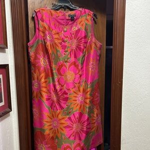 Jessica Howard Pink and Orange Floral Dress